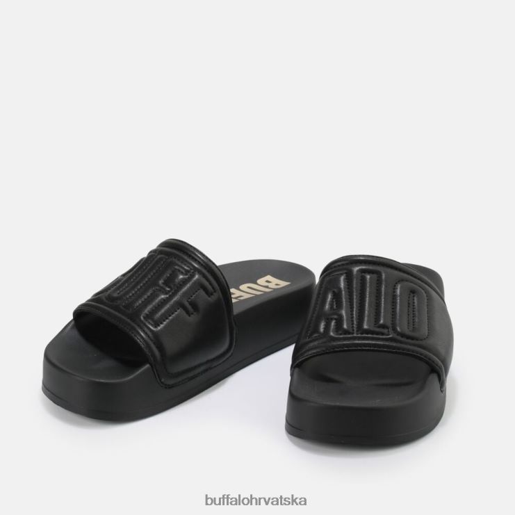 crno Buffalo lake poplun sandale s platformom veganske |slajdova TDD6T796